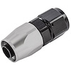Straight HD AN Hose End Fitting [-10 AN Female Swivel, Black/Silver] - image 1