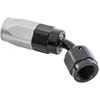 45-Degree HD AN Hose End Fitting [-4 AN Female Swivel, Black/Silver] - image 3