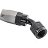 45-Degree HD AN Hose End Fitting [-6 AN Female Swivel, Black/Silver] - image 3