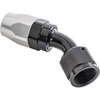 45-Degree HD AN Hose End Fitting [-10 AN Female Swivel, Black/Silver] - image 3