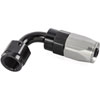 90-Degree HD AN Hose End Fitting [-6 AN Female Swivel, Black/Silver] - image 3