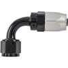 90-Degree HD AN Hose End Fitting [-8 AN Female Swivel, Black/Silver] - image 2