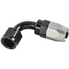 90-Degree HD AN Hose End Fitting [-8 AN Female Swivel, Black/Silver] - image 3