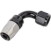 90-Degree HD AN Hose End Fitting [-10 AN Female Swivel, Black/Silver] - image 1