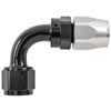 90-Degree HD AN Hose End Fitting [-10 AN Female Swivel, Black/Silver] - image 2