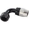 90-Degree HD AN Hose End Fitting [-12 AN Female Swivel, Black/Silver] - image 3