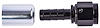 Straight AN Crimp-On Hose End Fitting [-6 AN Female to -6 AN Hose, Black] - image 1