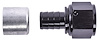 Straight AN Crimp-On Hose End Fitting [-12 AN Female to -12 AN Hose, Black] - image 1