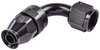 AN 90-Degree PTFE Hose End Fitting [-8 AN Female to -8 AN PTFE Hose, Black Anodized Aluminum] - image 2