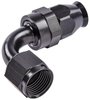 AN 90-Degree PTFE Hose End Fitting [-8 AN Female to -8 AN PTFE Hose, Black Anodized Aluminum] - image 3