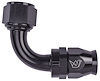 AN 90-Degree PTFE Hose End Fitting [-12 AN Female to -12 AN PTFE Hose, Black Anodized Aluminum] - image 1