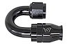 AN 180-Degree PTFE Hose End Fitting [-10 AN Female to -10 AN PTFE Hose, Black Anodized Aluminum] - image 1