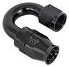 AN 180-Degree PTFE Hose End Fitting [-10 AN Female to -10 AN PTFE Hose, Black Anodized Aluminum] - image 2