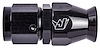 AN Straight Power Steering PTFE Hose End Fitting [-6 AN Female to -6 AN PTFE Hose, Black Anodized Aluminum] - image 1