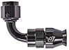 AN 90-Degree PTFE Hose End Fitting [-6 AN Female to -6 AN PTFE Hose, Black Anodized Aluminum] - image 1