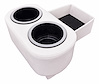 Hot Rod Floor Console For Limited Floor Space Vehicles [White, Cup Holders] - image 1