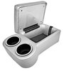 Bench Seat Cruiser Console For Full-Depth Bench Seat Vehicles [Silver, (2) Large Cup Holders] - image 2