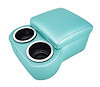 Shorty Bench Seat Cruiser Console For Limited-Depth Bench Seat Vehicles [Aqua, (2) Large Cup Holders] - image 1
