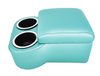 Shorty Bench Seat Cruiser Console For Limited-Depth Bench Seat Vehicles [Aqua, (2) Large Cup Holders] - image 3