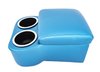 Shorty Bench Seat Cruiser Console For Limited-Depth Bench Seat Vehicles [Bright Blue, (2) Large Cup Holders] - image 3