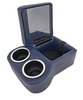 Shorty Bench Seat Cruiser Console For Limited-Depth Bench Seat Vehicles [Dark Blue, (2) Large Cup Holders] - image 2