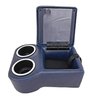 Shorty Bench Seat Cruiser Console For Limited-Depth Bench Seat Vehicles [Dark Blue, (2) Large Cup Holders] - image 4