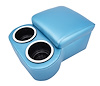Shorty Bench Seat Cruiser Console For Limited-Depth Bench Seat Vehicles [Light Blue, (2) Large Cup Holders] - image 1