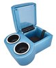 Shorty Bench Seat Cruiser Console For Limited-Depth Bench Seat Vehicles [Light Blue, (2) Large Cup Holders] - image 2