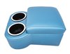 Shorty Bench Seat Cruiser Console For Limited-Depth Bench Seat Vehicles [Light Blue, (2) Large Cup Holders] - image 3