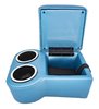 Shorty Bench Seat Cruiser Console For Limited-Depth Bench Seat Vehicles [Light Blue, (2) Large Cup Holders] - image 4