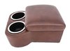 Shorty Bench Seat Cruiser Console For Limited-Depth Bench Seat Vehicles [Dark Brown, (2) Large Cup Holders] - image 3