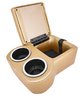 Shorty Bench Seat Cruiser Console For Limited-Depth Bench Seat Vehicles [Gold, (2) Large Cup Holders] - image 2