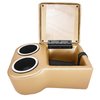 Shorty Bench Seat Cruiser Console For Limited-Depth Bench Seat Vehicles [Gold, (2) Large Cup Holders] - image 4