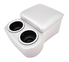 Shorty Bench Seat Cruiser Console For Limited-Depth Bench Seat Vehicles [Silver, (2) Large Cup Holders] - image 1