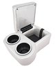 Shorty Bench Seat Cruiser Console For Limited-Depth Bench Seat Vehicles [Silver, (2) Large Cup Holders] - image 2
