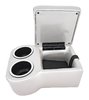 Shorty Bench Seat Cruiser Console For Limited-Depth Bench Seat Vehicles [Silver, (2) Large Cup Holders] - image 4