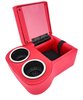 Shorty Bench Seat Cruiser Console For Limited-Depth Bench Seat Vehicles [Red, (2) Large Cup Holders] - image 2