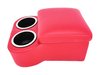 Shorty Bench Seat Cruiser Console For Limited-Depth Bench Seat Vehicles [Red, (2) Large Cup Holders] - image 3