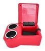 Shorty Bench Seat Cruiser Console For Limited-Depth Bench Seat Vehicles [Red, (2) Large Cup Holders] - image 4