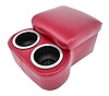 Shorty Bench Seat Cruiser Console For Limited-Depth Bench Seat Vehicles [Maroon, (2) Large Cup Holders] - image 1