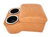 Shorty Bench Seat Cruiser Console For Limited-Depth Bench Seat Vehicles [Saddle, (2) Large Cup Holders] - image 3