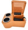Shorty Bench Seat Cruiser Console For Limited-Depth Bench Seat Vehicles [Saddle, (2) Large Cup Holders] - image 4