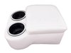 Shorty Bench Seat Cruiser Console For Limited-Depth Bench Seat Vehicles [White, (2) Large Cup Holders] - image 3