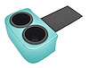 Classic Drink Holder Insert for 1964-1965 Chevrolet Chevelle, El Camino, Malibu [Aqua] - image 1