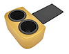 Classic Drink Holder Insert for 1964-1965 Chevrolet Chevelle, El Camino, Malibu [Gold] - image 1