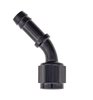AN to 45-Degree Hose Barb Adapter Fitting [-6 AN Female to 3/8 in. I.D. Hose, Black] - image 2