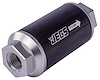 Billet Aluminum In-Line Fuel Filter with -6 AN Female Inlet/Outlet Connections [100-Micron, Black] - image 1