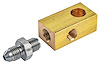 Brake Line T-Fitting Junction Block with -3 AN to 3/8-24 Fitting - image 1