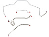 Front Brake Line Set for Select 1968 Chevy Chevelle, El Camino, Malibu w/Manual Drum [4-PC, Stainless Steel] - image 1