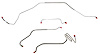 Front Brake Line Set for Select 1969-1972 Chevy Chevelle, El Camino, Malibu (SS Models) w/Manual Drum [4-PC, Steel] - image 1